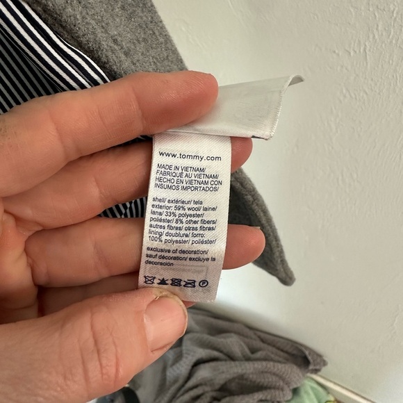 Tommy Hilfiger Charcoal Trench Coat - Picture 2 of 2